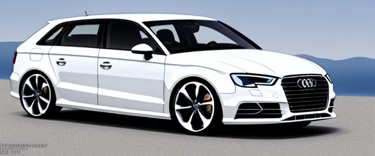 Image similar to Audi S3 (2017), created by Barclay Shaw