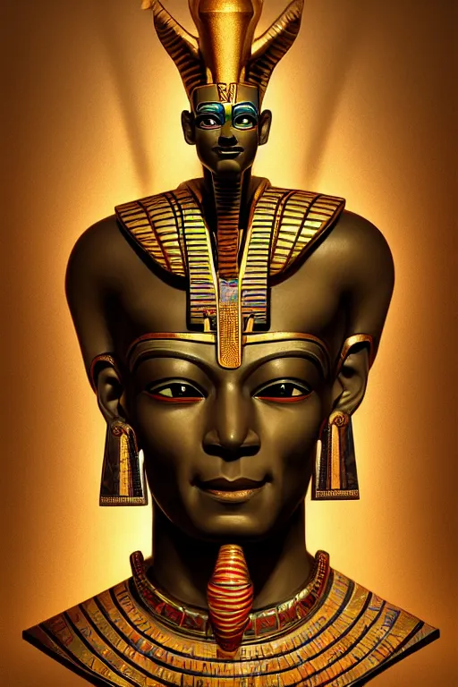 Image similar to egypt god osiris, god of the underworld, highly detailed, d & d, fantasy, highly detailed, digital painting, trending on artstation, concept art, sharp focus, illustration, global illumination, ray tracing, realistic shaded, art by artgerm and greg rutkowski and fuji choko and viktoria gavrilenko and hoang lap, sunny