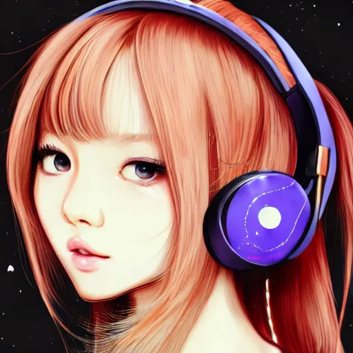 Prompt: realistic beautiful gorgeous natural cute Blackpink Lalisa Manoban blonde hair cute fur blonde cat ears wearing headphones outfit golden eyes artwork drawn full HD 4K highest quality in artstyle by professional artists WLOP, Taejune Kim, Guweiz, ArtGerm on Artstation Pixiv