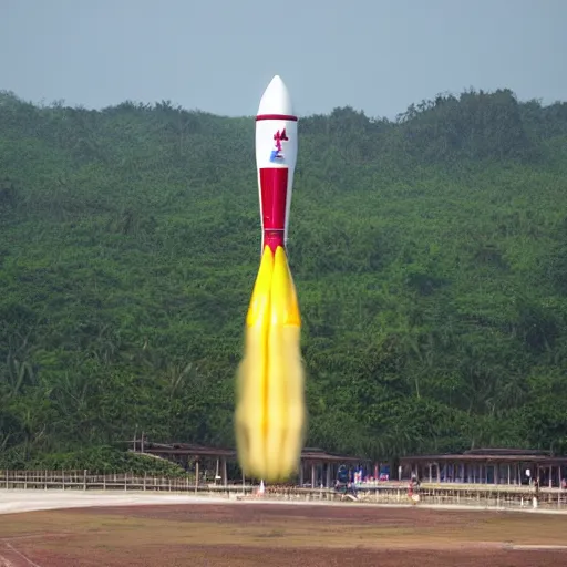 Image similar to a banana rocket at wenchang space launch site in hainan, china