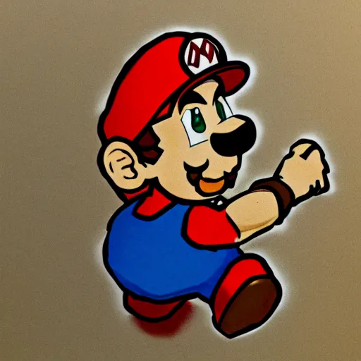 Prompt: mario drawn in the style of dragon ball z