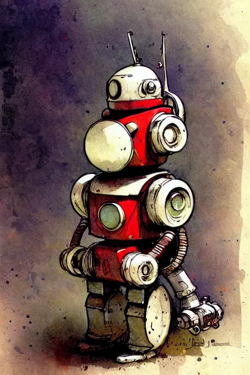 Prompt: adventurer ( ( ( ( ( 1 9 5 0 s retro future robot android robot mouse clown wagon. muted colors. ) ) ) ) ) by jean baptiste monge!!!!!!!!!!!!!!!!!!!!!!!!! chrome red