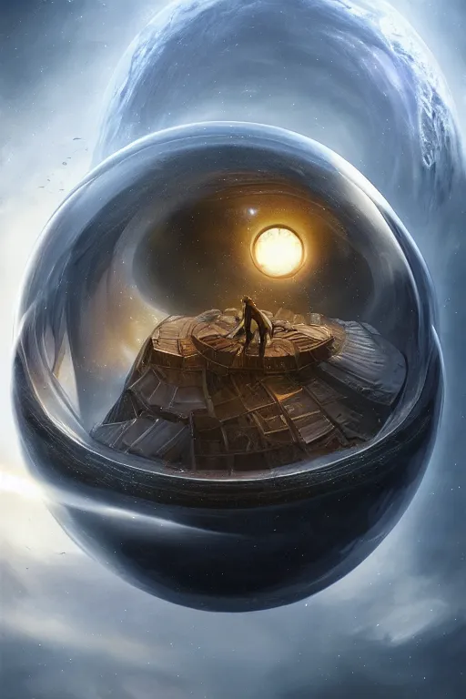 Prompt: oblivion of the eternal celestial Universe inside a Glas sphere, makro shot, dramatic lighting, cinematic, establishing shot, extremly high detail, photo realistic, cinematic lighting, post processed, concept art, artstation, matte painting, style by eddie mendoza, raphael lacoste, alex ross