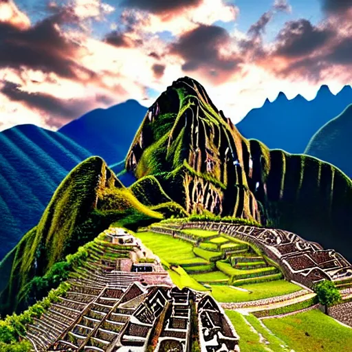 Image similar to New York City as Macchu Picchu, ultra hi resolution picture