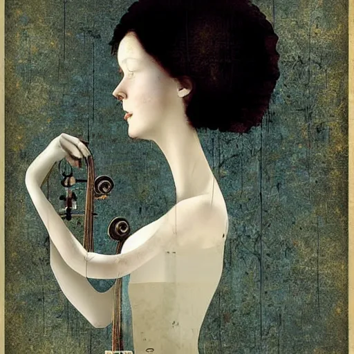 Image similar to woman with cello shape body by catrin welz - stein