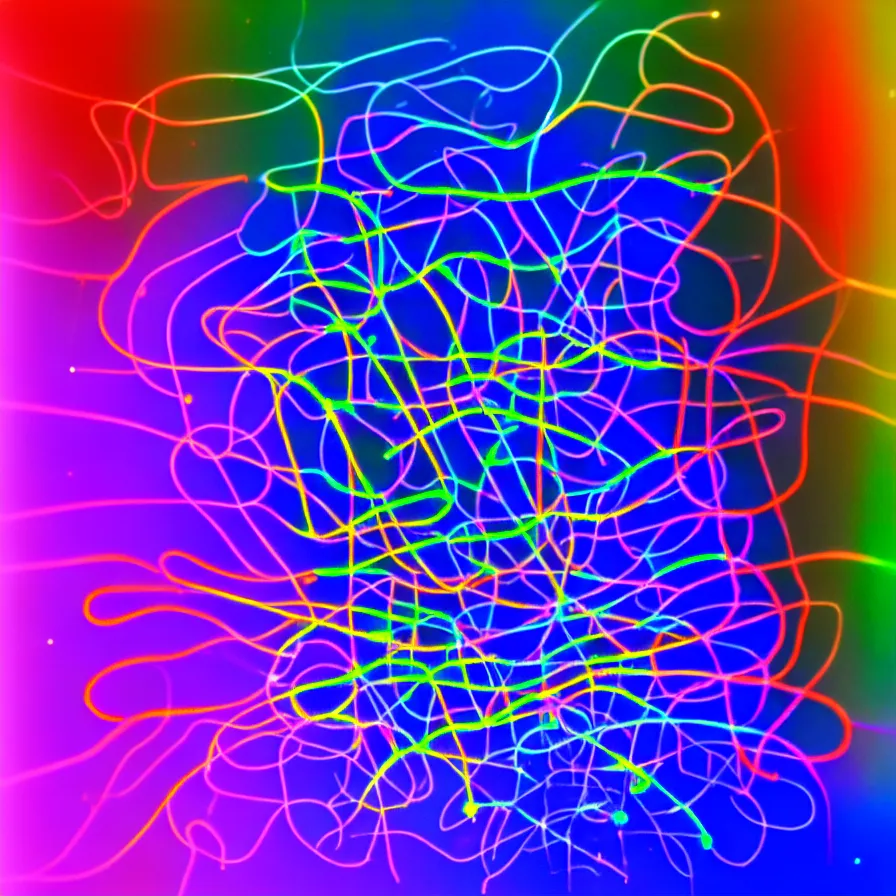 Image similar to abstract technicolor neural connectome