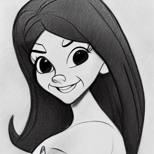 Image similar to milt kahl pencil sketch of victoria justice disney style