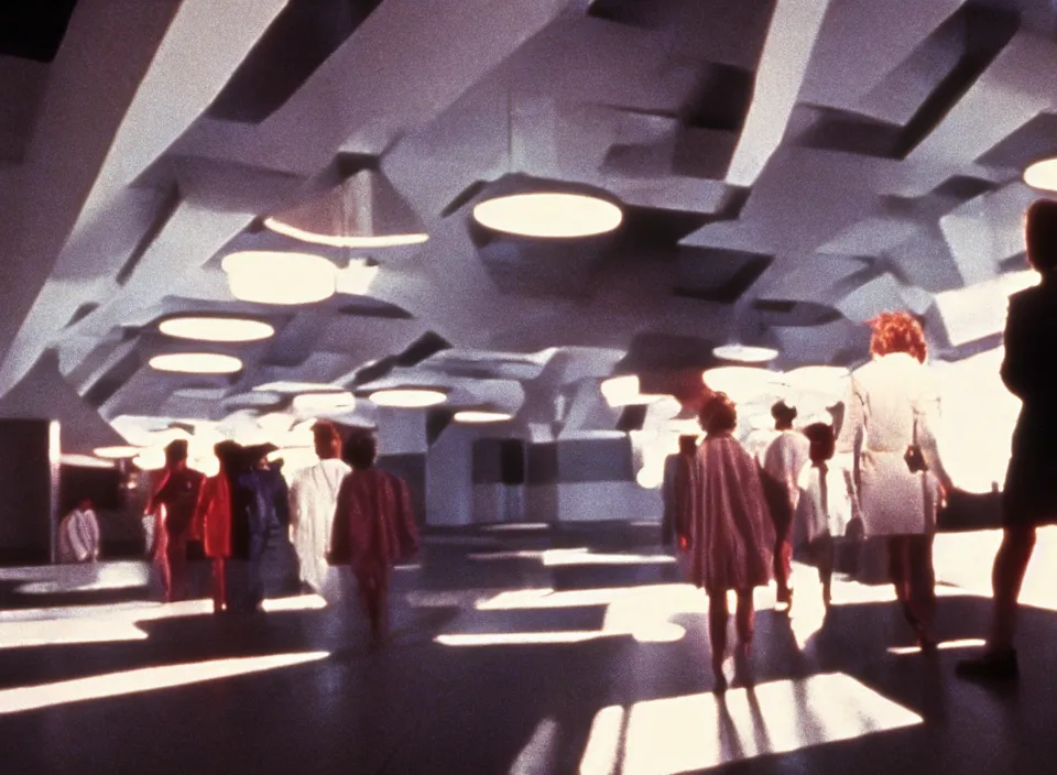 Prompt: cinematic shot from a 1 9 8 5 movie directed by stanley kubrick, color theory, leading lines, minimalism, photorealistic, volumetric lighting, f / 2 2