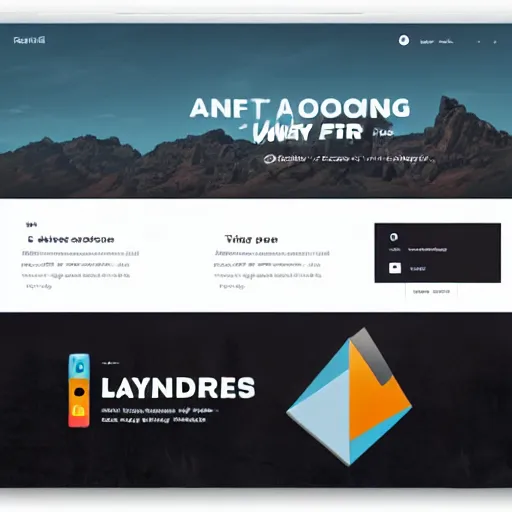 Prompt: a landing page screenshot trending on dribbble