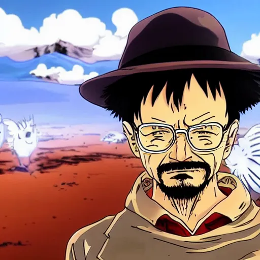 Image similar to walter white as luffy