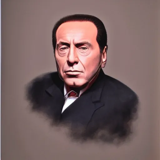 Prompt: Silvio Berlusconi by Gottfried Helnwein