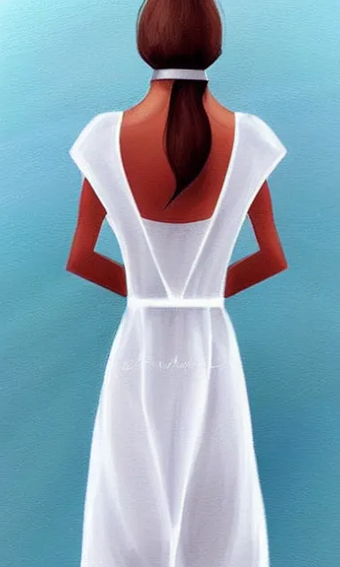 Image similar to a simple beautiful white summer dress illustration, concept image, concept art, fashion design, trending on pintrest,