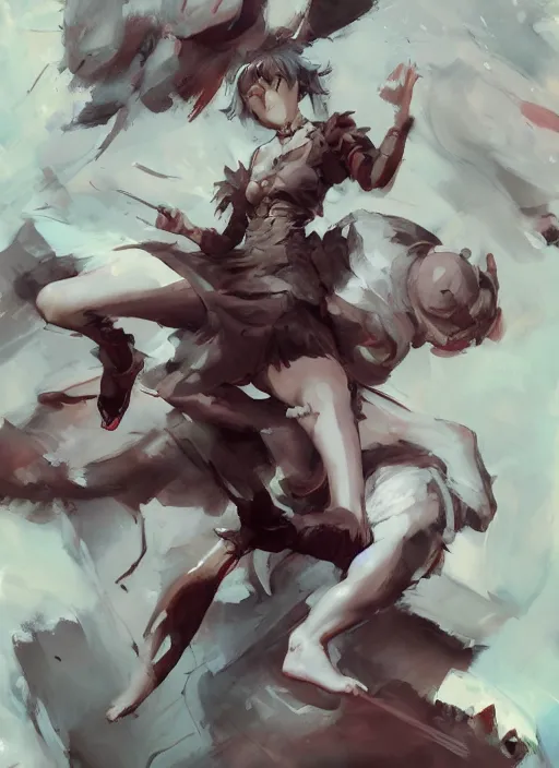 Image similar to surreal gouache gesture painting, by yoshitaka amano, by ruan jia, by Conrad roset, by dofus online artists, detailed anime 3d render of a gesture draw pose cats fighting, portrait, cgsociety, artstation, rococo mechanical, Digital reality, sf5 ink style, dieselpunk atmosphere, gesture drawn
