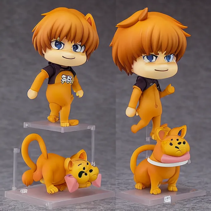 Image similar to Garfield, An anime Nendoroid of Garfield, figurine, detailed product photo