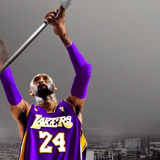 Prompt: selfie of kobe bryant holding a giant rolled marijuana cigarette in a helicopter full of smoke, 8k resolution, hyper detailed, shot in the air