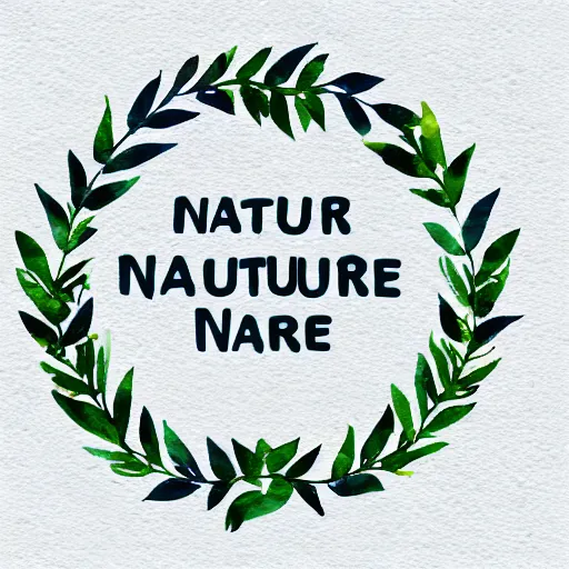 Image similar to watercolor nature logo on white background