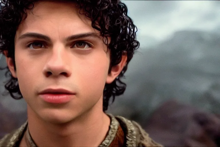 Image similar to jake t. austin plays an elf in the lord of the rings return of the king, highly detailed, cinematic lighting, 4 k, arricam studio 3 5 mm film camera, kodak 5 2 7 9 ( tungsten - balanced ) film stock