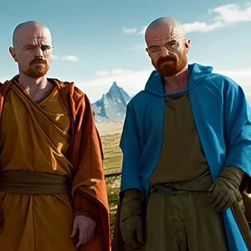 Prompt: Walter White and Jesse Pinkman in Avatar the Last Airbender