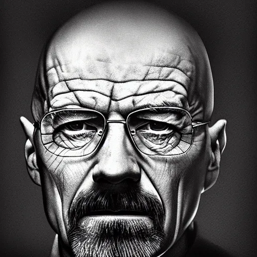 Image similar to portrait of Walter White in the style of Lee Jeffries, award-winning, detailed, 82 mm sigma art, close up