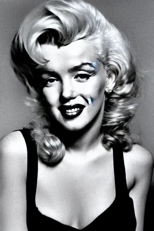 Image similar to Marilyn Monroe as a 1980s young woman