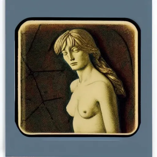 Image similar to a goddess in a liminal room, polaroid by leon battista alberti, limited color palette, very intricate, art nouveau, highly detailed, lights by hopper, soft pastel colors, minimalist