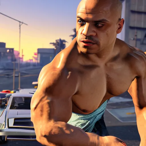 Image similar to tyler 1 in gta v, 4 k, high detail, high - resolution photograph, professional photography, ultra - detail