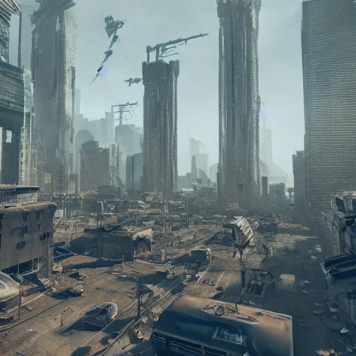 a post apocalyptic cyberpunk city, populated only by | Stable Diffusion ...