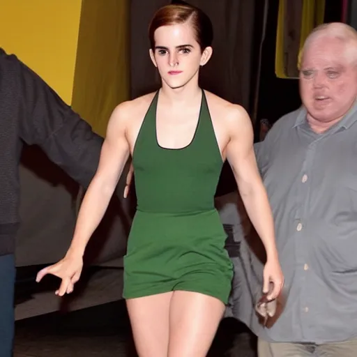 Image similar to emma watson cosplaying as the hulk, muscly emma watson wearing a hulk costume, emma watson jacked beefy cosplay award winner