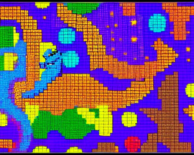 Prompt: catz, 9 0 s computer game by pf magic, cat made of pixel spheres, raster graphics playpen, 2 5 6 colors, windows 3. 1