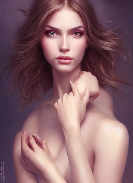 Image similar to a gorgeous female photo, professionally retouched, soft lighting, feather hair, realistic, smooth face, perfect eyes, wide angle, sharp focus on eyes, 8 k high definition, insanely detailed, intricate, elegant, art by artgerm and greg rutkowski and stefan kostic