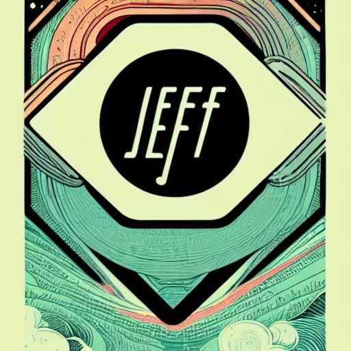 Image similar to jeffrey text, jeffrey ( ( ( jeffrey ) ) ) ) ) text logo, simple white background victo ngai, kilian eng