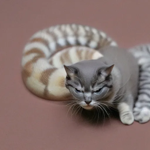 Image similar to cat snake hybrid