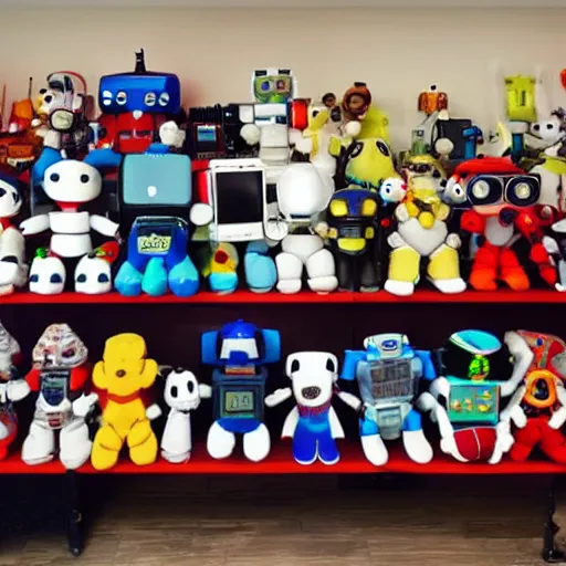 Image similar to robot plushie collection