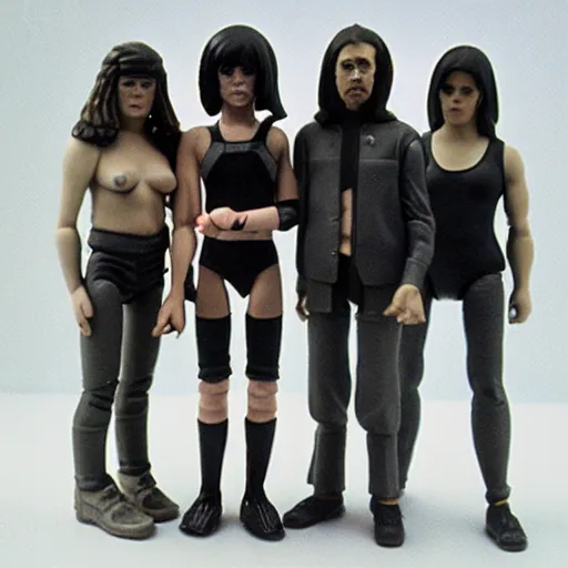 Image similar to throbbing gristle band action figures