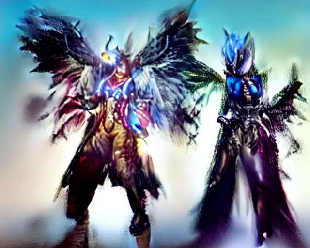 Image similar to cyber dragon angel pimp