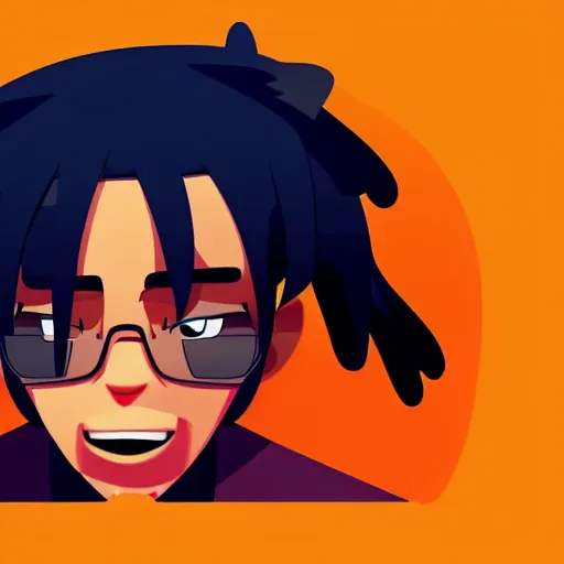 Image similar to 2 d character design, male rapper, vector art, digital art, portrait, 4 k, 8 k, sharp focus, smooth, illustration, concept art, music artist