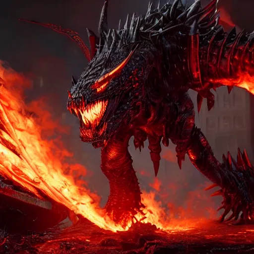 Prompt: 4k_unreal_engine_render_of_Deathwing_spreading_his_fire_in_a_epic_way_dynamic_lighting_stunning_visuals_cinematic_ultra_detailed_trending_on_art