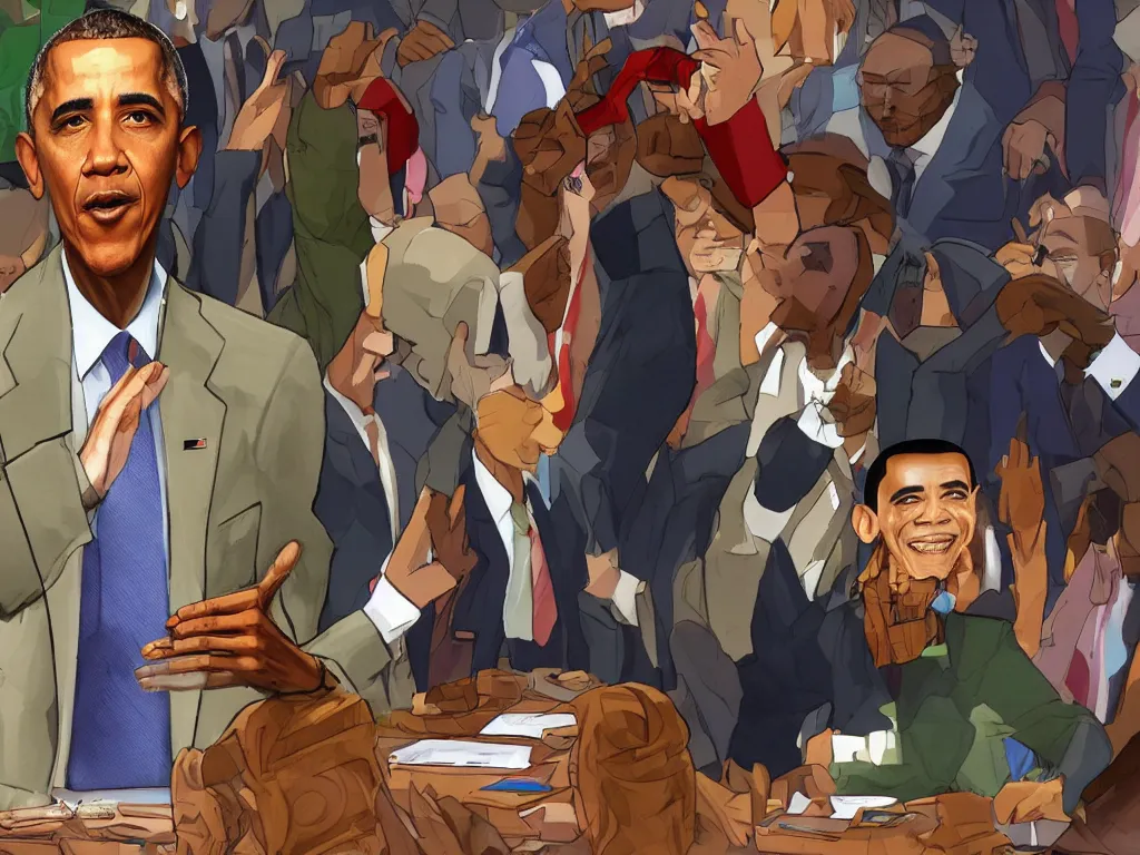 Prompt: Obama in OSRS