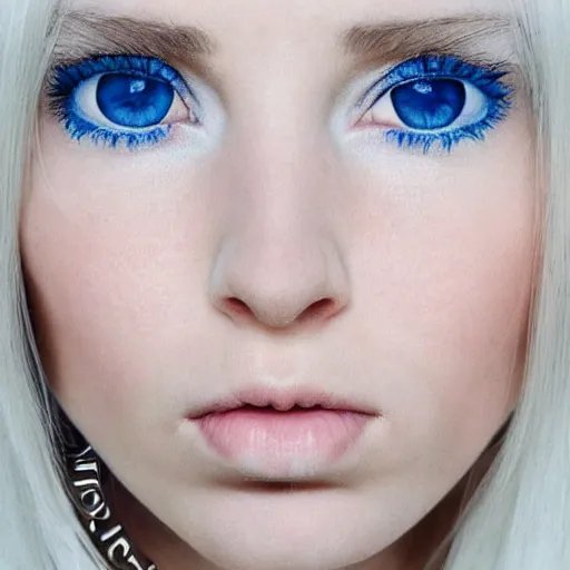 Prompt: incredibly beautiful portrait of A wonderful girl with blue eyes. White hair. Hyper detailed. Very very very very very very very very very very very beautiful