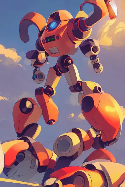 Image similar to metabots medabots medarotto medarot robot minimalist comics, behance hd by jesper ejsing, by rhads, makoto shinkai and lois van baarle, ilya kuvshinov, rossdraws global illumination ray tracing hdr radiating a glowing aura