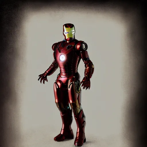 Prompt: steampunk Iron Man , full body details, smooth, sharp focus, illustration, realistic, cinematic, artstation, award winning, rgb, ethereal blue lighting, 8K, H 1088