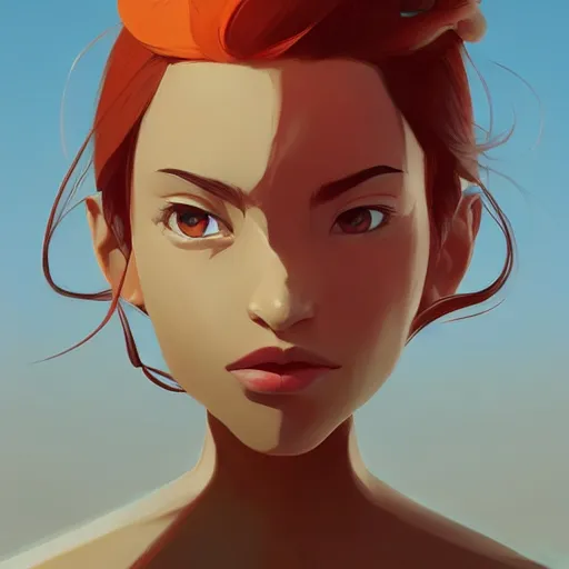 Image similar to face icon stylized minimalist mash, loftis, cory behance hd by jesper ejsing, by rhads, makoto shinkai and lois van baarle, ilya kuvshinov, rossdraws global illumination