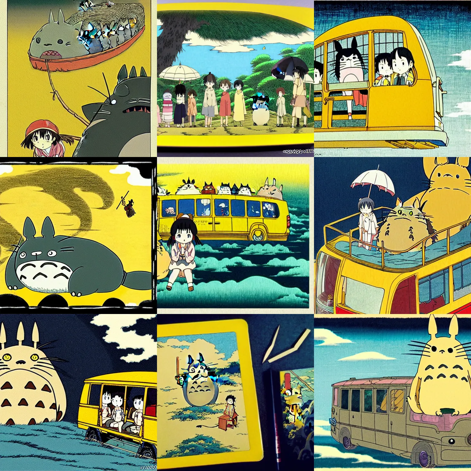 my neighbor totoro cat bus scene