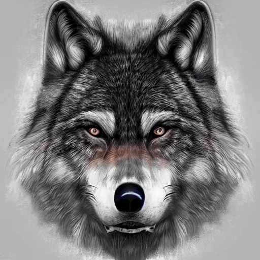 Prompt: alpha wolf head, scarred eye, head, digital art, highly detailed, artstation, digital art