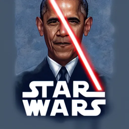 Image similar to barrack obama in a star wars poster