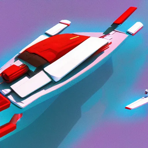 Image similar to ultra minimalist and smooth retro sci-fi toon spaceship, vivid colors, Mattey, Pick Wu, Andras Csuka detailed concept art pastel, 3d quality, octane render