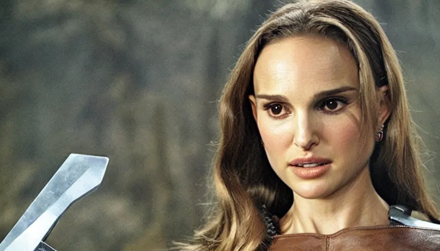 Prompt: Natalie Portman as He-Man