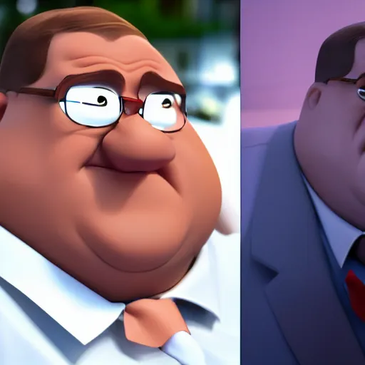 Prompt: Real life Peter Griffin with a cleft chin, volumetric lighting, portrait, high detail face, face enhance, 4k resolution, octane render,