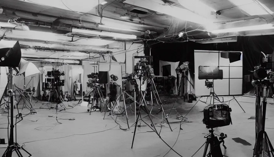 Prompt: photograph of a professional film studio