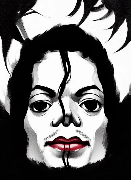 Prompt: highly detailed portrait of michael jackson making a pogchamp face, poggers, photographic realistic background, beautiful stare by atey ghailan, by greg rutkowski, by greg tocchini, by james gilleard, by joe fenton, by kaethe butcher, gradient celeste, black, cream and white color scheme, trending in instagram, award winning details